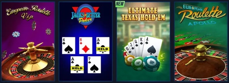 vegas hero table games